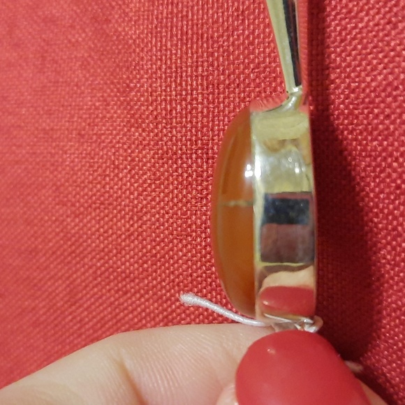 NEW Sterling silver carnelian pendant - Picture 5 of 7